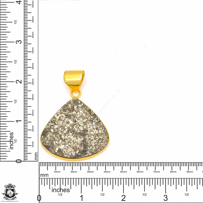 Pyrite 24K Gold Plated Pendant  GPH249
