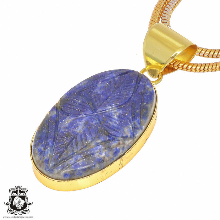 Lapis Lazuli 24K Gold Plated Pendant  GPH348