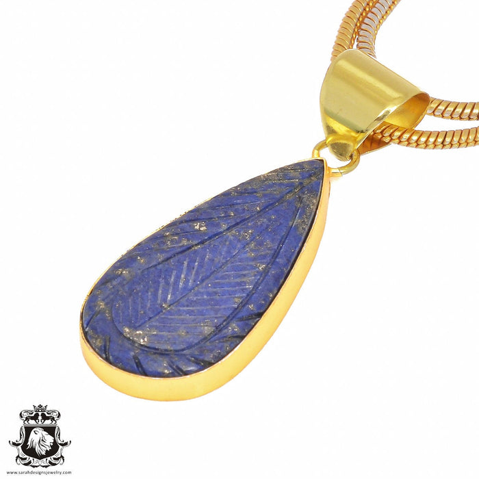 Lapis Lazuli 24K Gold Plated Pendant  GPH350