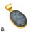 Blue Labradorite 24K Gold Plated Pendant  GPH418