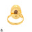 Size 9.5 - Size 11 Ring Purple Labradorite 24K Gold Plated Ring GPR1268