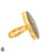 Size 8.5 - Size 10 Ring Labradorite 24K Gold Plated Ring GPR1291