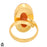 Size 9.5 - Size 11 Ring Sunstone 24K Gold Plated Ring GPR1297