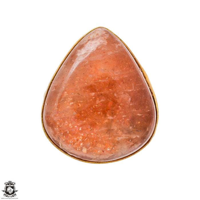 Size 7.5 - Size 9 Ring Sunstone 24K Gold Plated Ring GPR1306
