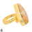 Size 7.5 - Size 9 Adjustable Fossilized Bali Coral 24K Gold Plated Ring GPR1336
