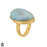 Size 7.5 - Size 9 Ring Larimar 24K Gold Plated Ring GPR1609