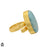 Size 7.5 - Size 9 Ring Larimar 24K Gold Plated Ring GPR1613