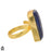 Size 6.5 - Size 8 Ring Lapis 24K Gold Plated Ring GPR1655