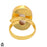 Size 9.5 - Size 11 Adjustable Laguna Lace Agate 24K Gold Plated Ring GPR1350