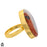 Size 9.5 - Size 11 Ring Laguna Lace Agate 24K Gold Plated Ring GPR1351