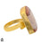 Size 7.5 - Size 9 Ring Laguna Lace Agate 24K Gold Plated Ring GPR1353