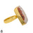 Size 9.5 - Size 11 Ring Laguna Lace Agate 24K Gold Plated Ring GPR1357