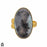 Size 8.5 - Size 10 Ring Dendritic Opal Merlinite 24K Gold Plated Ring GPR1490