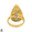 Size 9.5 - Size 11 Ring Tourmalated Quartz 24K Gold Plated Ring GPR1500