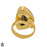 Size 7.5 - Size 9 Ring Zebra Dolomite 24K Gold Plated Ring GPR1521