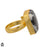 Size 7.5 - Size 9 Ring Zebra Dolomite 24K Gold Plated Ring GPR1523