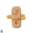 Size 10.5 - Size 12 Ring Yellow Merlinite 24K Gold Plated Ring GPR1537