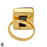 Size 9.5 - Size 11 Ring Seam Agate 24K Gold Plated Ring GPR1548
