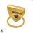 Size 9.5 - Size 11 Ring Tiffany Jasper Bertrandite 24K Gold Plated Ring GPR1575