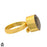 Size 9.5 - Size 11 Ring Tourmalated Quartz 24K Gold Plated Ring GPR1695