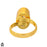 Size 10.5 - Size 12 Ring Tourmalated Quartz 24K Gold Plated Ring GPR1696