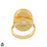 Size 8.5 - Size 10 Ring Selenite 24K Gold Plated Ring GPR1744