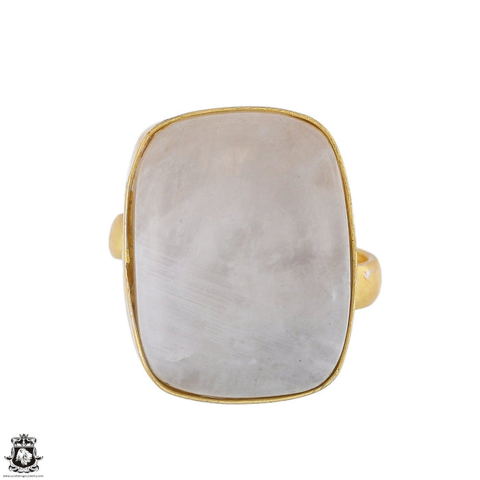 Size 7.5 - Size 9 Ring Moonstone 24K Gold Plated Ring GPR1760