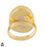 Size 8.5 - Size 10 Ring Moonstone 24K Gold Plated Ring GPR1778
