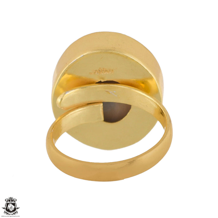 Size 7 - Size 10 Ring Shiva Shell 24K Gold Plated Ring GPR1786