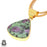 Ruby Zoisite 24K Gold Plated Pendant  GPH93
