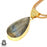 Faceted Labradorite 24K Gold Plated Pendant  GPH124