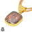 Pyritized Crazy lace Agate 24K Gold Plated Pendant  GPH182