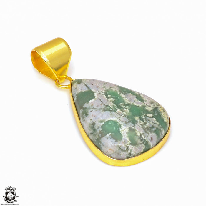 Variscite 24K Gold Plated Pendant  GPH282