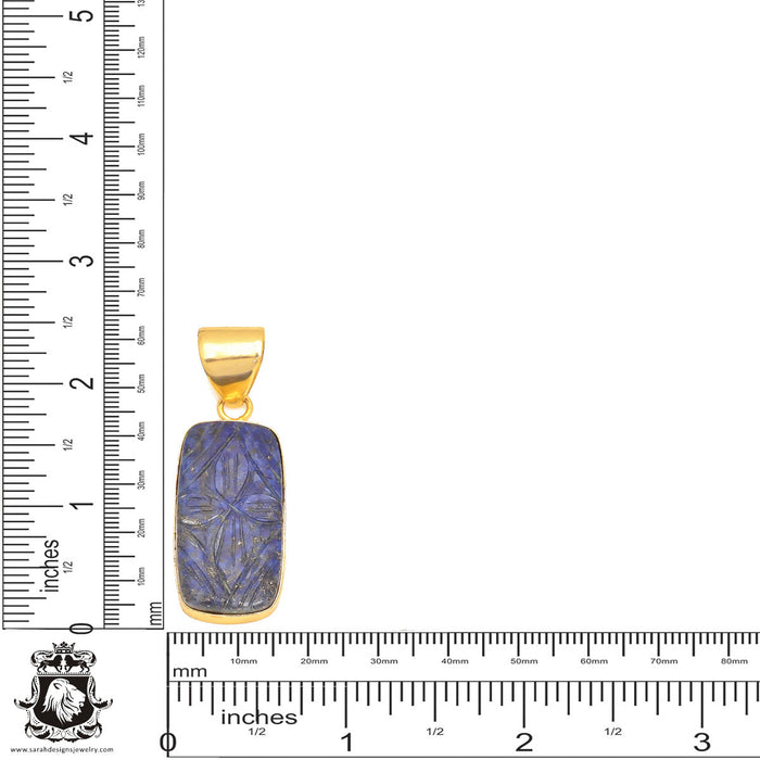 Lapis Lazuli 24K Gold Plated Pendant  GPH352