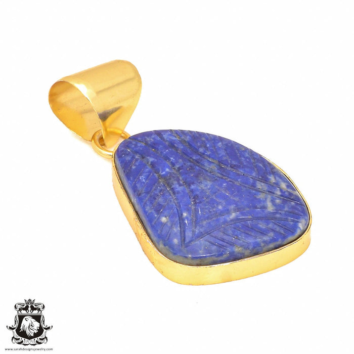 Lapis Lazuli 24K Gold Plated Pendant  GPH355