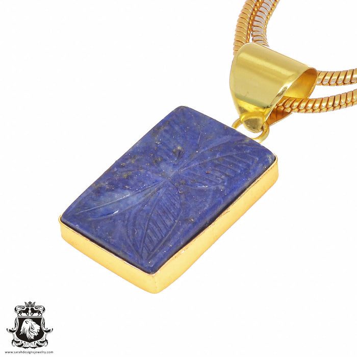 Lapis Lazuli 24K Gold Plated Pendant  GPH358