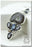 Placenticeras Meeki Ammonite Aquamarine Smokey Quartz 925 Sterling Silver Pendant 4mm Snake Chain P40