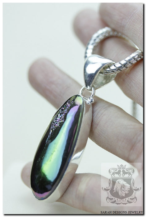 Drusy Druzy Pendant & Chain P1220