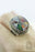 Size 9 Murano Glass Sterling Silver Ring r1857