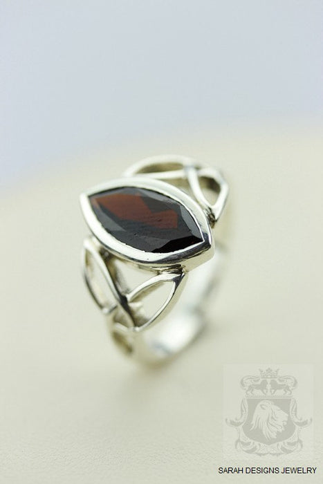 Size 6.5 Marquise Garnet Sterling Silver Ring r47
