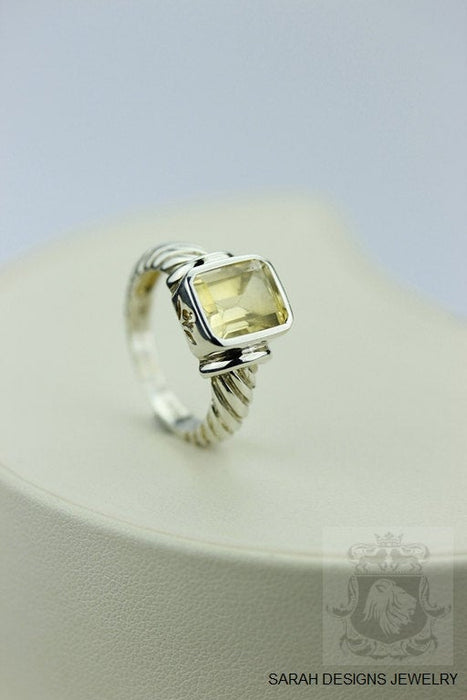 Size 7 Citrine Sterling Silver Ring r294