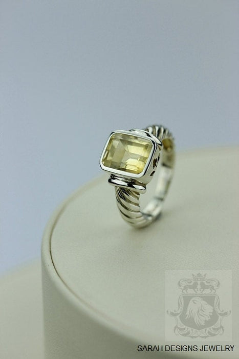Size 7 Citrine Sterling Silver Ring r294