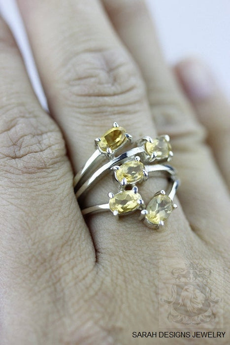 Size 6 Citrine Sterling Silver Ring R304