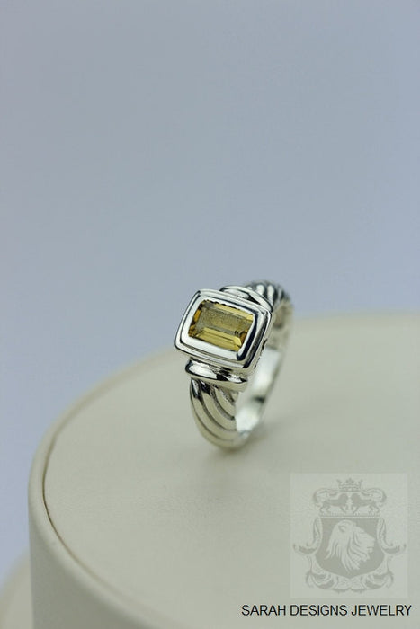 Size 5.5 Citrine Sterling Silver Ring r299
