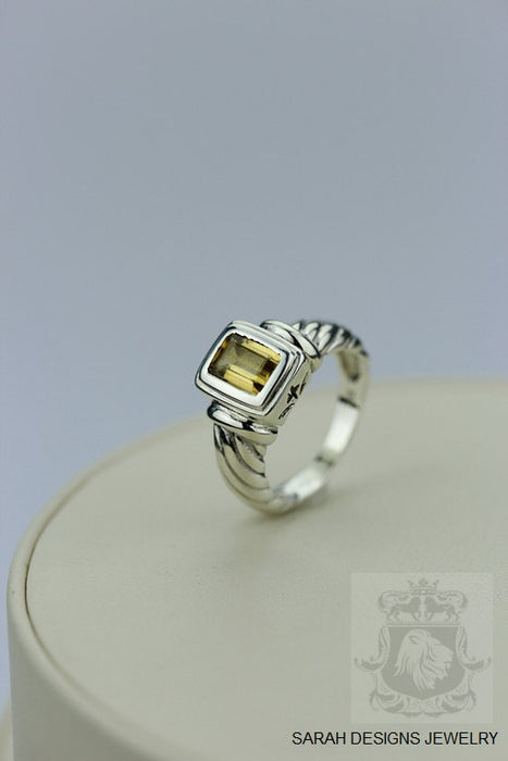 Size 5.5 Citrine Sterling Silver Ring r299