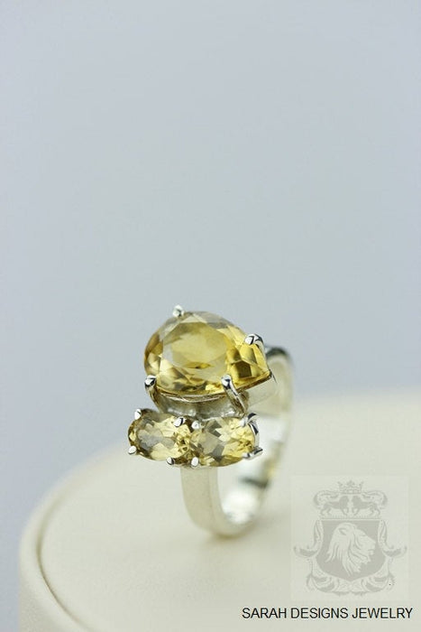 Size 6.5 Marquise Citrine Sterling Silver Ring r340