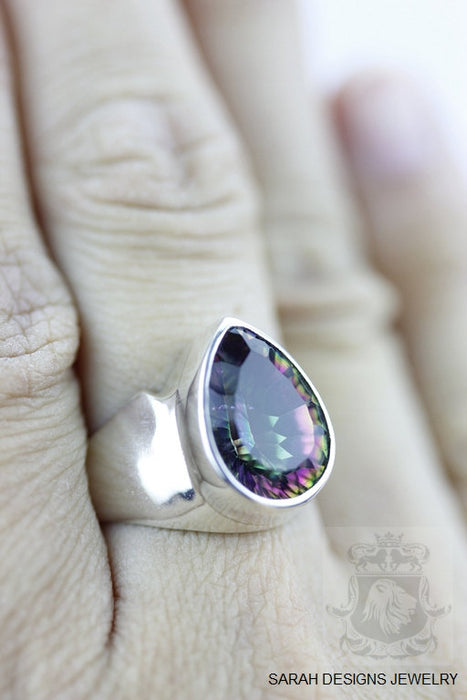 Size 6.5 Mystic Topaz Sterling Silver Ring r354