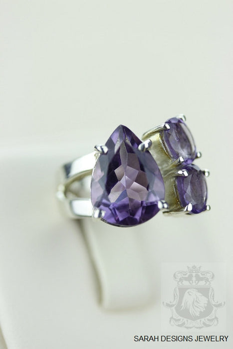 Size 6 Amethyst Sterling Silver Ring r732