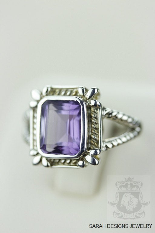 Size 7.5 Amethyst Sterling Silver Ring r739