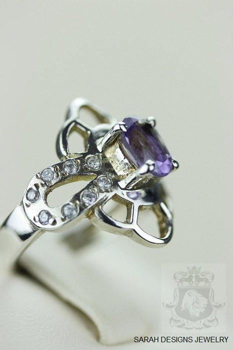 Size 7 Amethyst Sterling Silver Ring r741